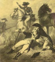 La Fayette wounded at the Battle of Brandywine La Fayette wounded at the Battle of Brandywine